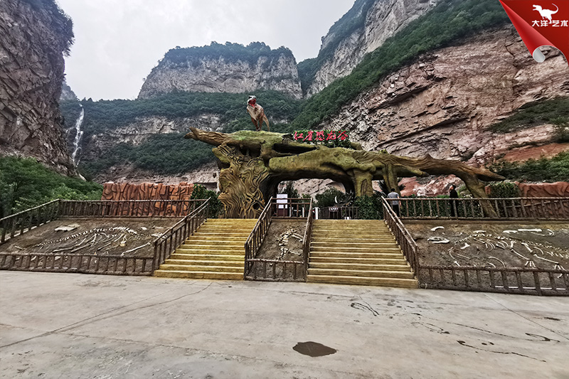 恐龍化石骨架，埋藏式恐龍化石骨架制作